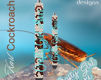 Plantilla de panal con brillantes de imitación de diamante, Karl la Cucaracha (descarga digital, SS10, 13 x 50 mm)