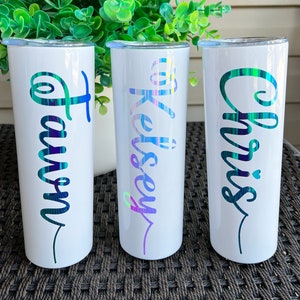 Personalized Tumbler, Tumbler with straw, Insulated Tumbler, Custom Tumbler, Skinny Tumbler, Bridesmaid Gift, Bridesmaid Proposal, Bridegift