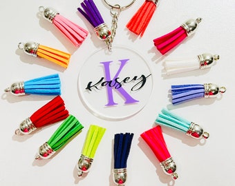 Personalized Acrylic Keychains, Custom Name Keychain, Clear Keychain with name, Acrylic Keychain, 2'' Circle keychain, Keychain