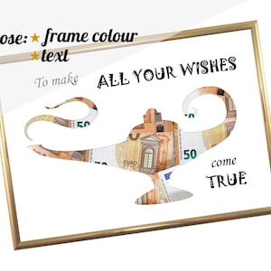 Coffret cadeau en argent pour anniversaire, cadre cadeau en argent, bon d'achat, enveloppe en argent, cadeau en argent - Cadeaux