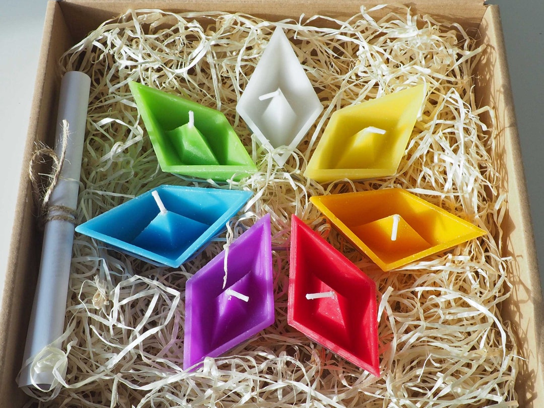 Set of 7 Floating CANDLE Boats With BOX Candle Ship Rainbow Etsy