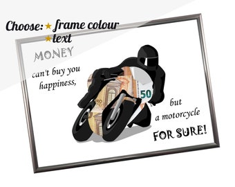 Caixa de presente em dinheiro para aniversário, moldura para presente em dinheiro, vale-presente em dinheiro, envelope para dinheiro, presente monetário - Motocicleta - Esporte