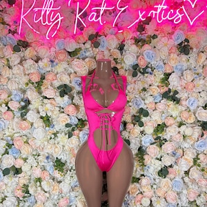 Bottlegirl Bodysuit One-Piece Bodysuit Pink - Custom Design | Exotic Dancewear Rave Outfits