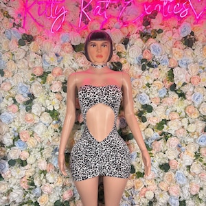 Body cosplay léopard - tenue rave pour les fêtes, les tenues de club ou les festivals | Vêtements de danse exotiques tendance et accrocheurs