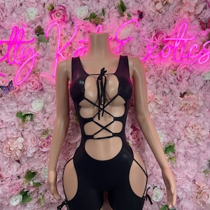 Bottlegirl Outfit Bodysuit One Piece Black Startender