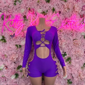 Bottlegirl Bartender Bodysuit One Piece Purple Outfit Startender