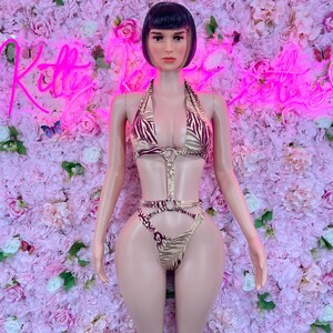 Body une pièce danse exotique léopard - Tenue sexy pour les fêtes, les imprimés animaliers, les tenues de club ou les festivals |  Vêtements de danse exotiques