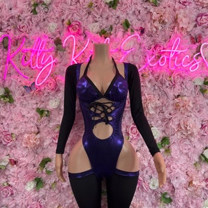 Bottle girl Bodysuit One Piece Dark Purple Bodysuit