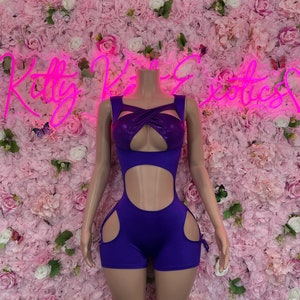 Bottlegirl Bartender Bodysuit One Piece Purple Startender