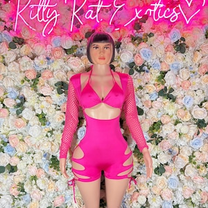 Bottlegirl Bodysuit One-Piece Bodysuit Pink - Custom Design | Exotic Dancewear Rave Outfits