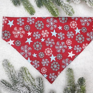 Christmas Snow | Over the collar dog bandana