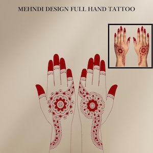 Temporary Henna Tattoo | Easy Henna Mehndi Stickers for Mehndi & Eid