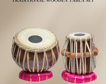 インド打楽器 タブラ&バヤンセット 台座付き 委託販売品） タブラセット Tabla set HARIDAS製 (Bijesaal材