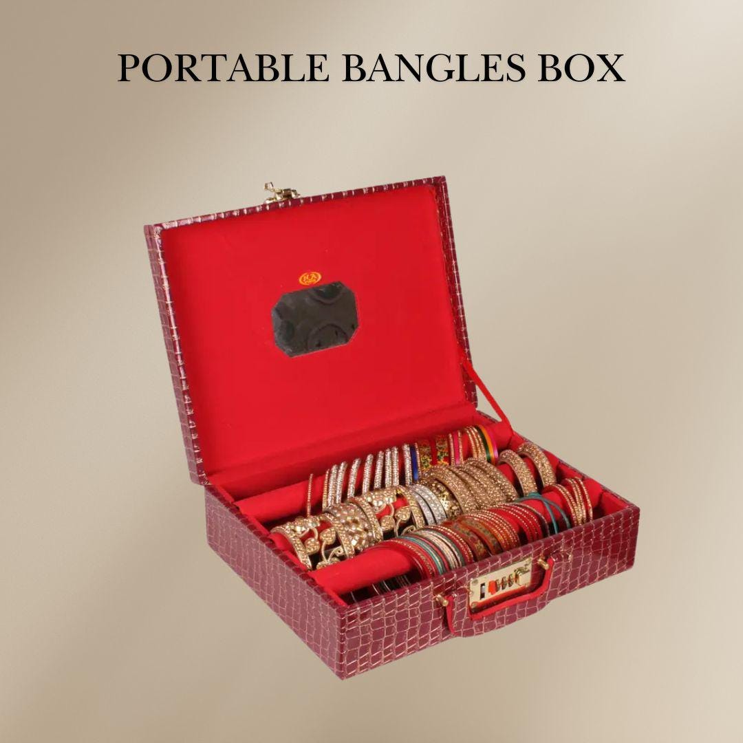 Mini Bangle Box Elegant Bangle Box – Jewelry Storage & Organizer for Bangles, Bracelets ...