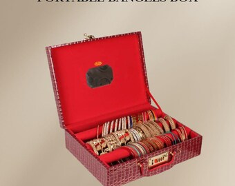 Elegant Bangle Box – Jewelry Storage & Organizer for Bangles, Bracelets, and Watches – Indian-Inspired Keepsake Jewelry Box