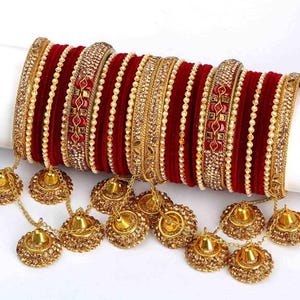 Punjabi Bridal Traditional Chuda Set – Wedding Chooda, Bridal Bangles, Indian Chura, Traditional Choora, Kundan Chooda, Bridal Jewelry