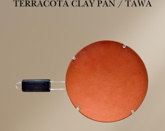 Handgemachte Pfanne aus Ton | Traditionelles Indisches Ton Tawa für Chapati, Roti | Große Terrakotta Utensilien