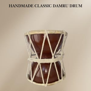 Handgemachte braune Trommel | Perkussions-Musikinstrument für Meditation, Yoga & Kinder