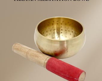 Hand-Beaten Tibetan Singing Bowl | Himalayan Sound Bowl for Meditation & Chakra Healing