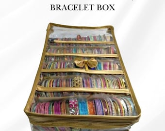 Elegant Bangle Box – Jewelry Storage & Organizer for Bangles, Bracelets, and Watches – Indian-Inspired Keepsake Jewelry Box