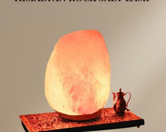 Natural Himalayan Salt Lamp | Pink Crystal Table Lamp & Night Light | Healing Home Decor with Selenite Option