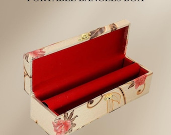 Elegant Bangle Box – Jewelry Storage & Organizer for Bangles, Bracelets, and Watches – Indian-Inspired Keepsake Jewelry Box