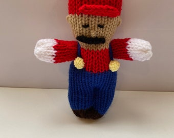 Knit Mario bros toy, gamer boy, collectors gift, for him, for her , kids birthday