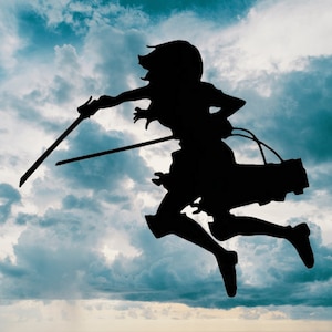 Mikasa Decal Sticker | Attack on Titan |  Anime Decal Sticker | Kawaii Anime Car Decal | Mikasa Ackerman | Shingeki No Kyojin