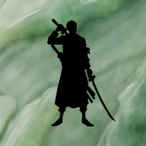 One Piece Decal | Zoro One Piece | Anime Decal Sticker | Kawaii Anime Car Decal | Cute Decal | Roronoa Zoro