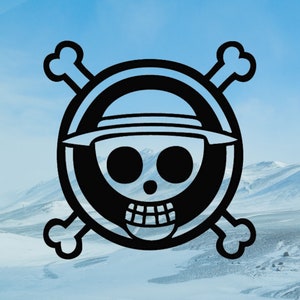 One Piece Logo |  Monkey Luffy | Anime Decal Sticker | Kawaii Anime Car Decal | Cute Decal | One Piece