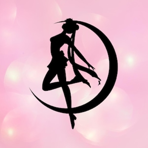 Sailor Moon Decal |  Sailor Venus Silhouette | Anime Decal Sticker | Kawaii Anime Car Decal | Cute Decal | Moon Decal