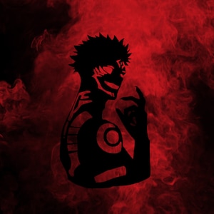 Decalque JJK Sukuna | Jujutsu Kaisen |  Adesivo decalque de anime | Decalque de carro de anime Kawaii | Logotipo do anime