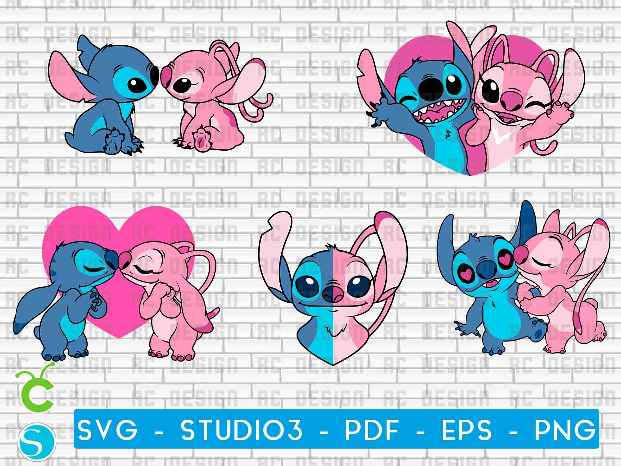 Download Stitch And Angel Heart Svg Lilo And Stitch Svg Baby Stitch Etsy