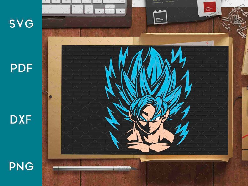 Download Goku Face Svg Goku Silhouette Goku Svg Goku Layer Svg | Etsy