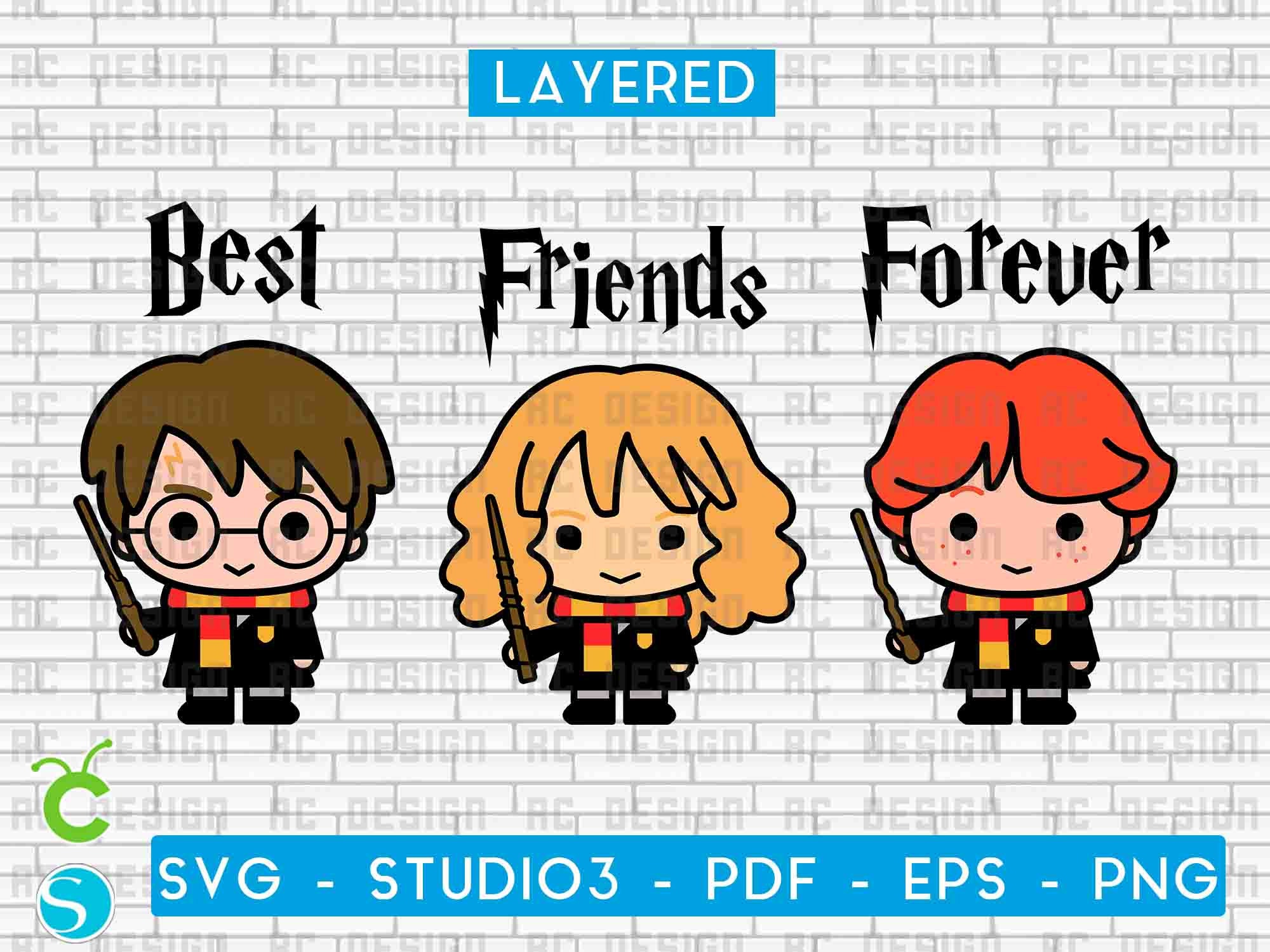 Harry Potter Love Svg Harry Potter Best friends Svg Hogwarts | Etsy