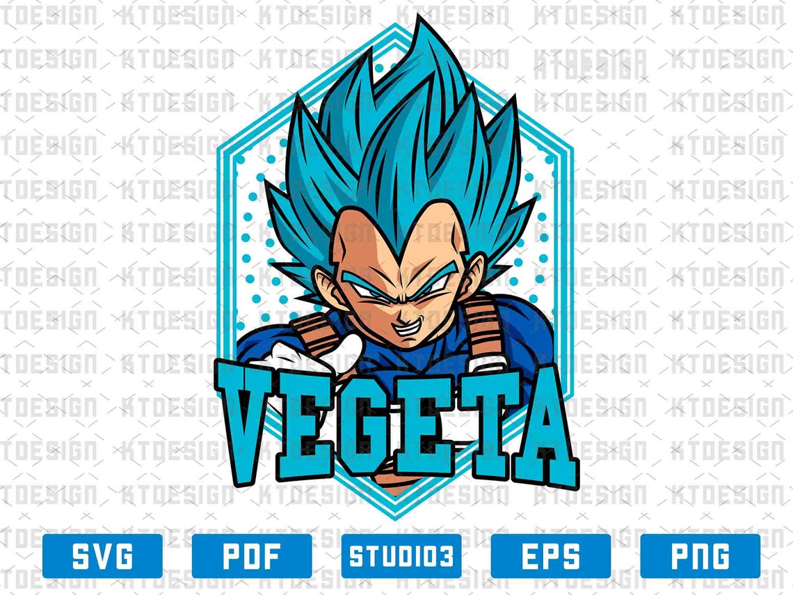 Vegeta SVG Super Saiyan SVG Dragon ball SVG Vegeta Blue | Etsy
