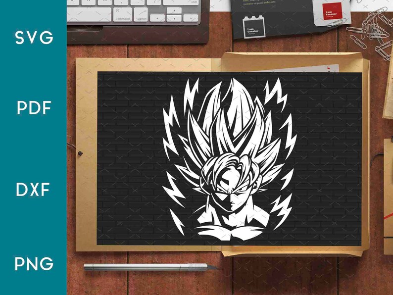 Download Goku Face Svg Goku Silhouette Goku Svg Goku Layer Svg | Etsy