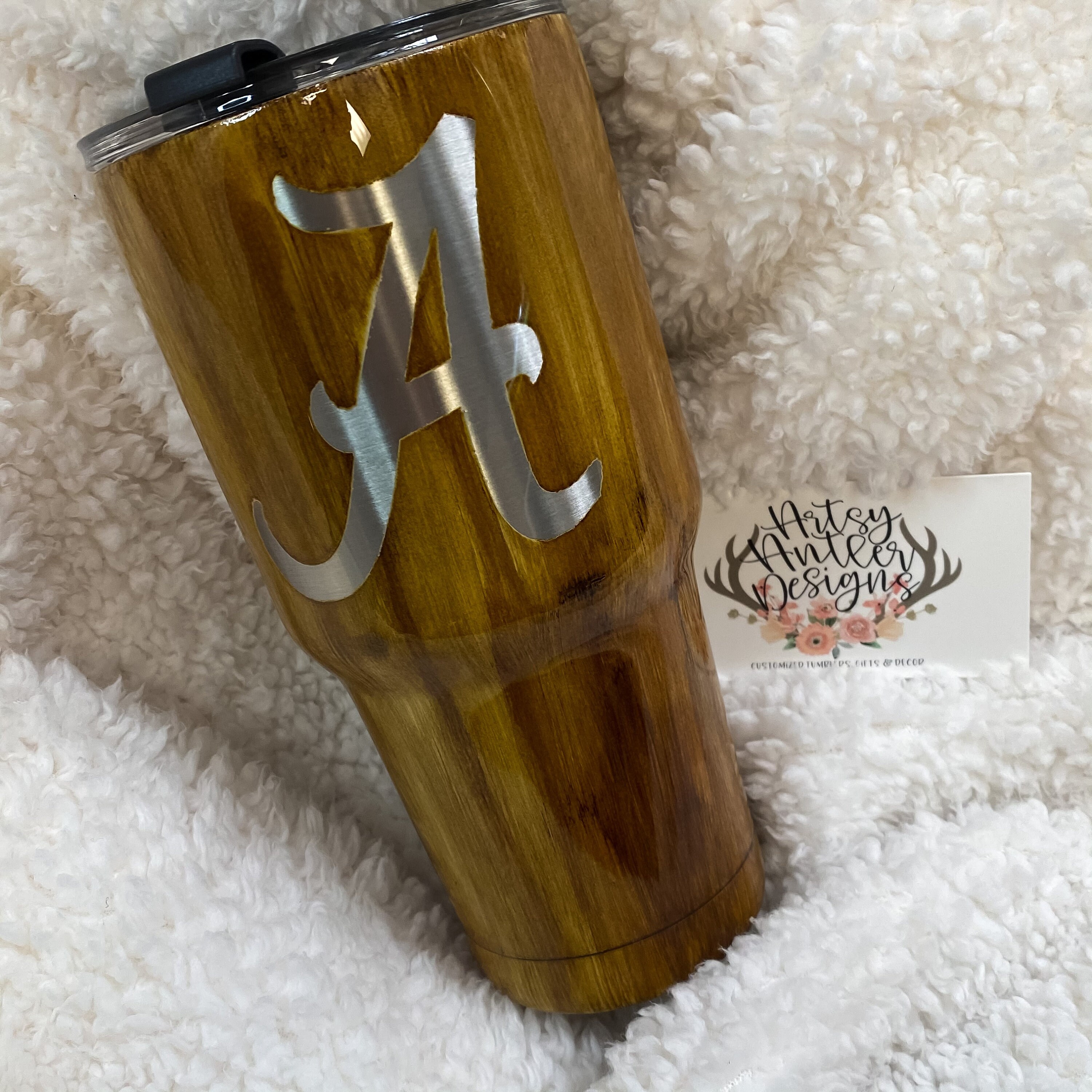Alabama Wood Grain Tumbler / Custom Tumbler / Wood Grain Etsy