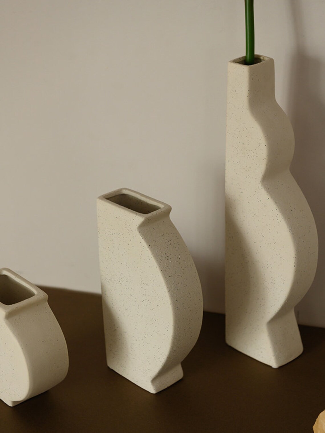 Vase beige sandglazed shaped ceramic vase creative table Etsy