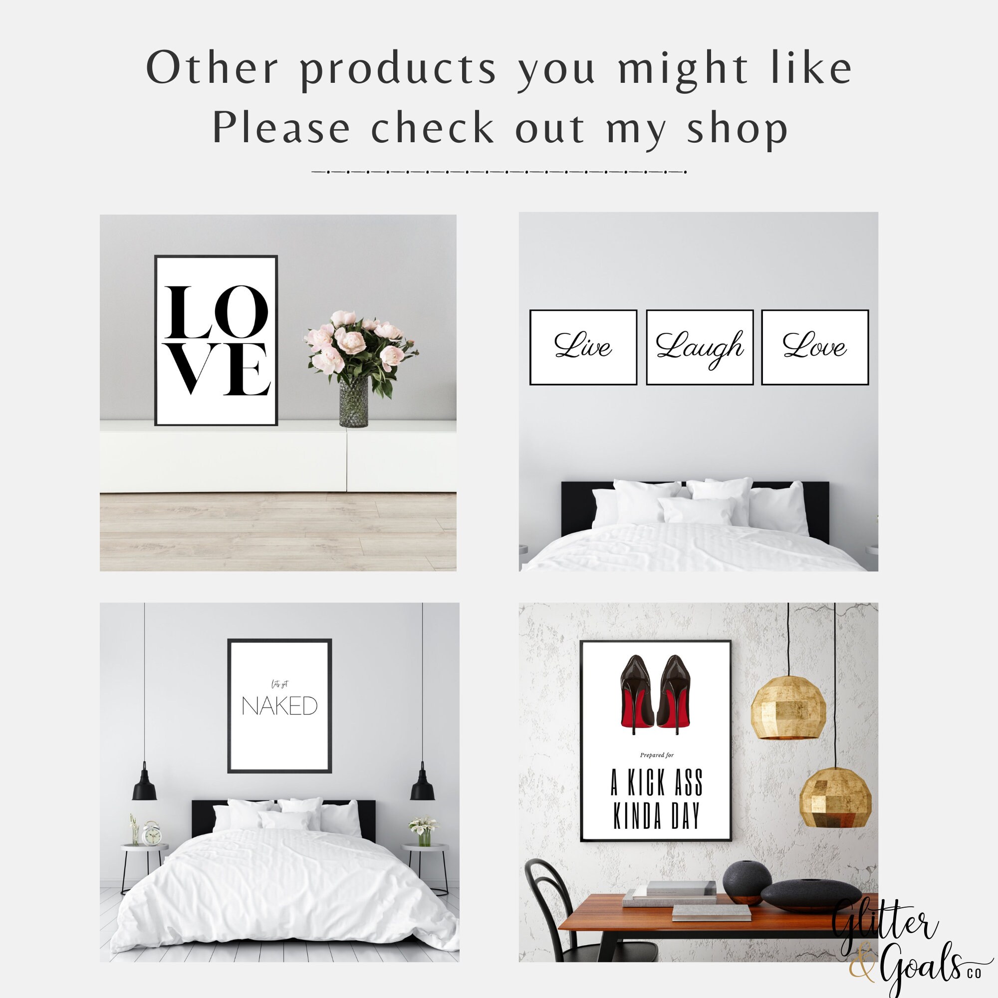 Set of 2 Bedroom Wall Art Bathroom Wall Art Printable Wall | Etsy