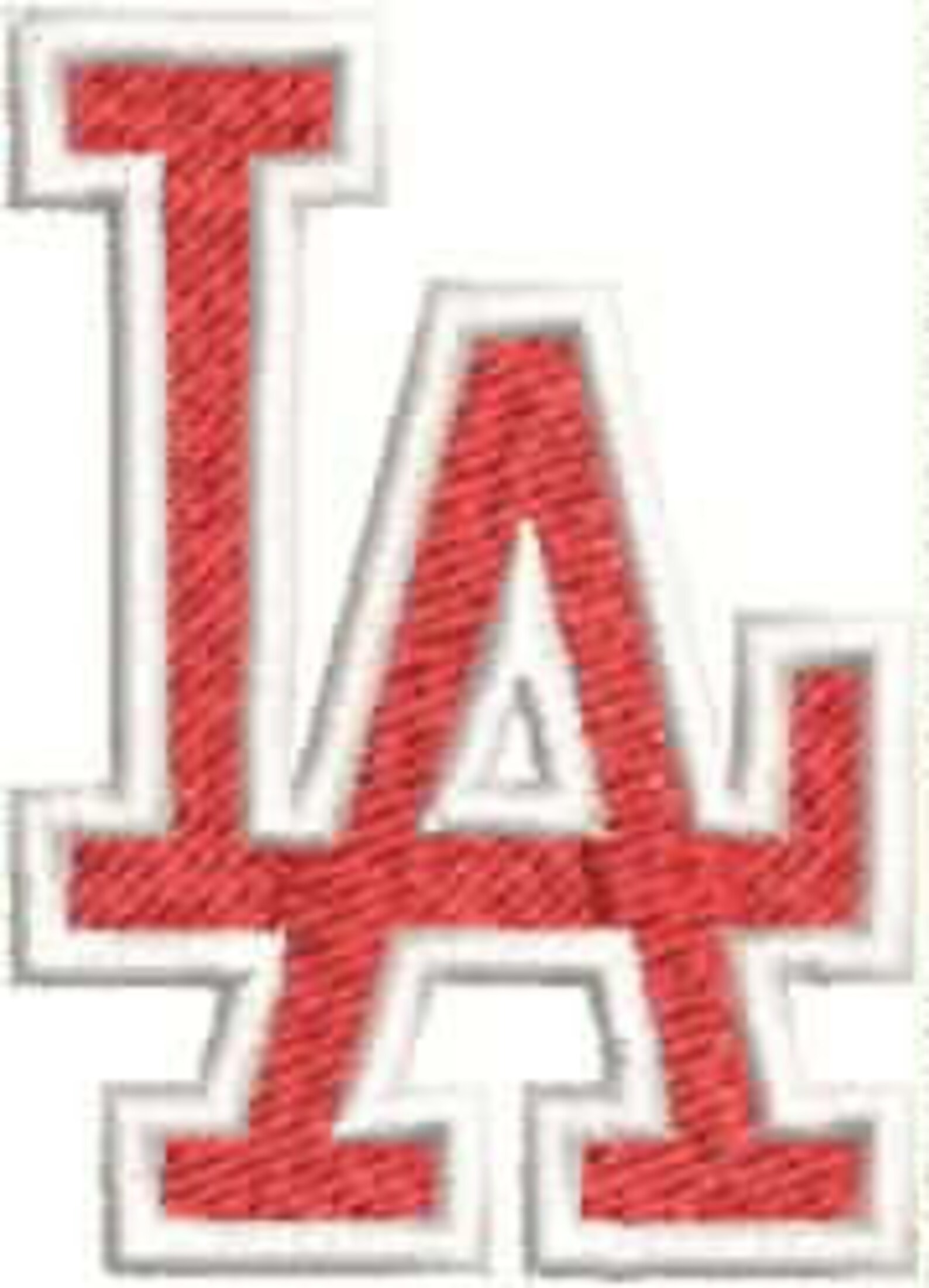 3 size la los angeles logo embroidery design file sport team  etsy
