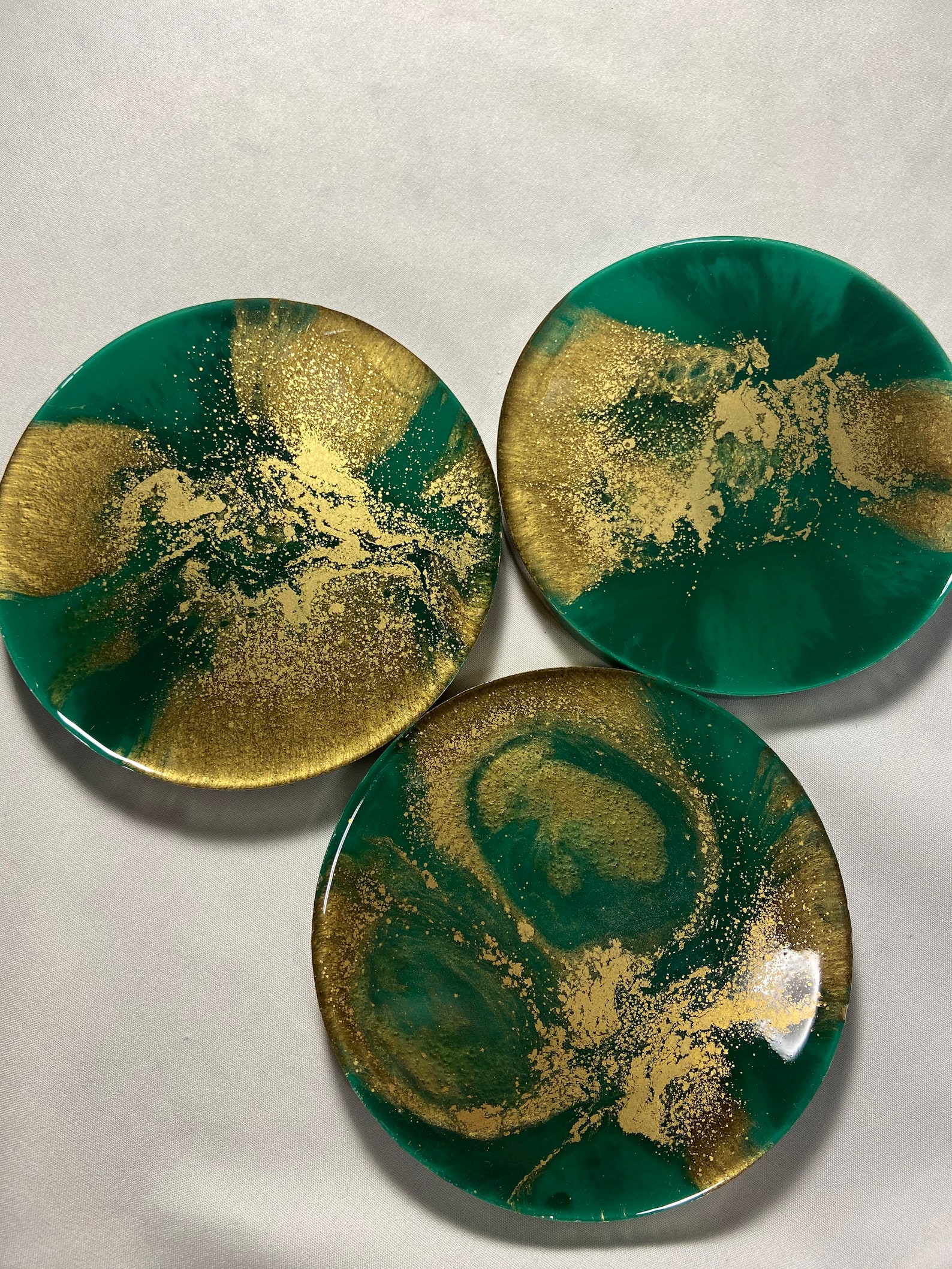 Resin Coasters Set of 3 Handmade Etsy