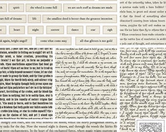 Shakespeare Quotes Printable Ephemera: Junk Journal, Scrapbook (PDF)