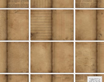 Vintage Luxe Journal Filler Pages: Printable Collage Papers (Digital Download)