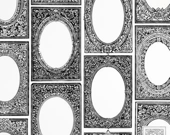 Vintage Frame Stamp Overlays: Decorative Border PNGs & SVGs (Digital Download)