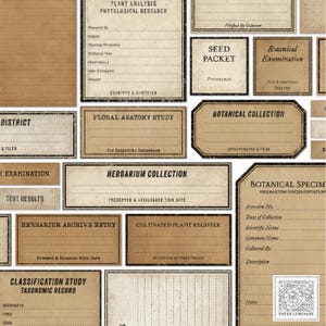 Vintage Science Botany Labels Pngs: Printable Ephemera for Junk ...