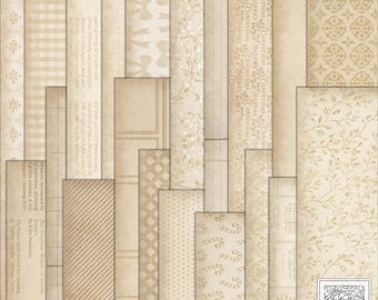 Vintage Christmas Filler Paper Set: Printable Junk Journal Pages (Digital Download)