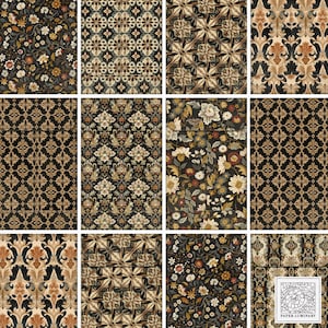enveloppes pour pièces de monnaie imprimables florales chaudes vintage et cartes de correspondance - éphémères de journal indésirable, téléchargement numérique, fabrication de cartes, scrapbooking