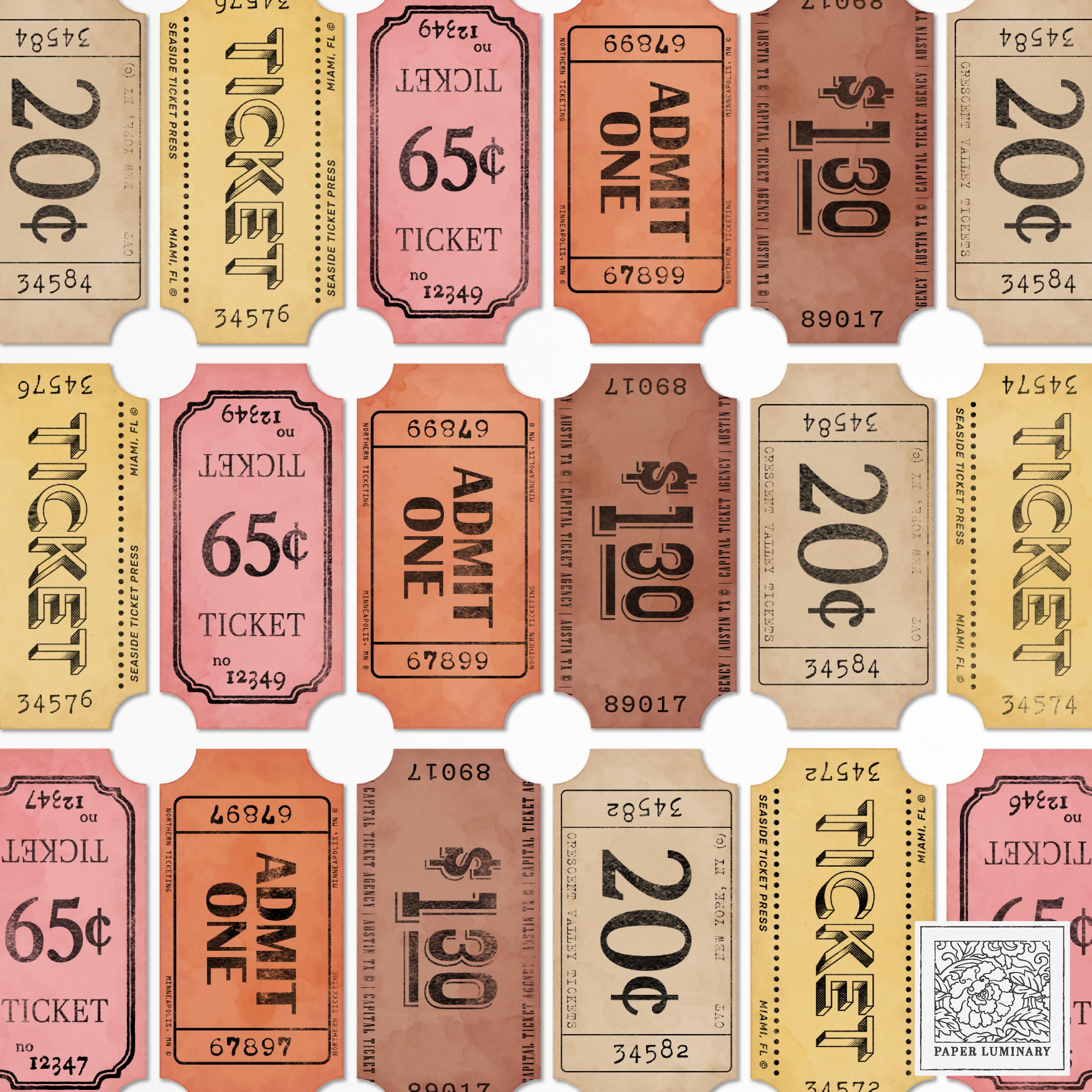 Vintage ticket roll - Etsy 日本