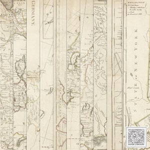 Zestaw papierów cyfrowych do druku Worn Pergamin Maps - Junk Journal Papers, Digital Download, Printable Papers, Collage Papers, Scrapbooking